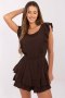 Kombinezon damski muślinowy krótki Model MI-KO-62106.88 ciemny brązowy dark brown