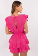 Kombinezon damski muślinowy krótki Model MI-KO-62106.88 fuksja pink