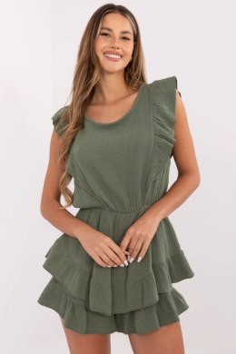 Kombinezon damski muślinowy krótki Model MI-KO-62106.88 khaki