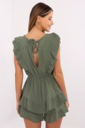 Kombinezon damski muślinowy krótki Model MI-KO-62106.88 khaki