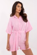Kombinezon damski muślinowy krótki Model MI-KO-A2479.73 jasny różowy light pink