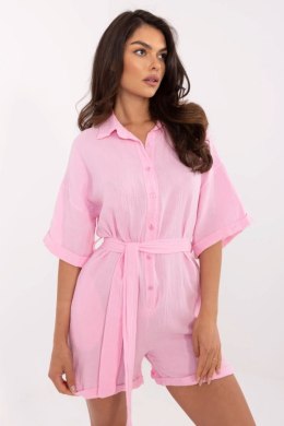 Kombinezon damski muślinowy krótki Model MI-KO-A2479.73 jasny różowy light pink