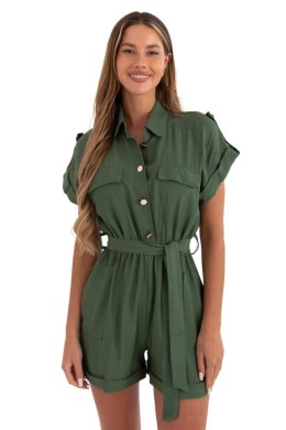 Kombinezon damski koszulowy krótki Model MI-KO-A5043.70 khaki