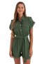 Kombinezon damski koszulowy krótki Model MI-KO-A5043.70 khaki