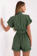 Kombinezon damski koszulowy krótki Model MI-KO-A5043.70 khaki