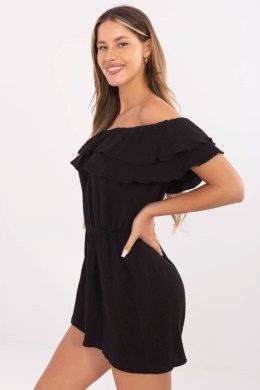 Kombinezon damski muślinowy hiszpanka krótki Model MI-KO-A5050.65 czarny black