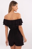 Kombinezon damski muślinowy hiszpanka krótki Model MI-KO-A5050.65 czarny black
