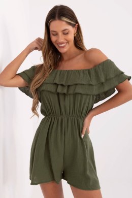 Kombinezon damski muślinowy hiszpanka krótki Model MI-KO-A5050.65 khaki