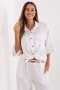 Koszula Damska lniana Model MI-KS-6537.74P biała white - Italy Moda