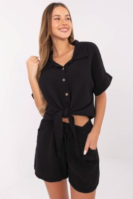Koszula Damska muślinowa Model MO-KS-F071.00 czarna black