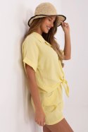 Koszula Damska muślinowa Model MO-KS-F071.00 jasna żółta light yellow