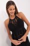 Bluzka damska ażurowa Top Model MI-TP-88506.87 czarny back - Italy Moda