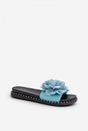 Klapki damskie Model Cellanen M360 niebieskie blue
