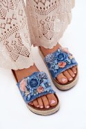 Klapki damskie Model Chellia 5216 niebieskie blue