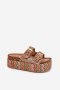Klapki damskie Model Eradriana SS-166 kolorowe karmelowe multicolor camel