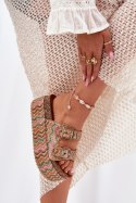 Klapki damskie Model Eradriana SS-166 kolorowe karmelowe multicolor camel