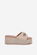 Klapki damskie Model Isolene 55-A08 beżowe beige