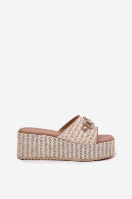 Klapki damskie Model Isolene 55-A08 beżowe beige