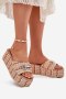 Klapki damskie Model Isolene 55-A08 kolorowe karmelowe multicolor camel
