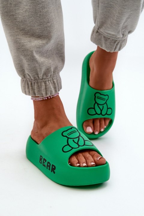 Klapki damskie Model Lamira BG176 zielony green Klapki damskie Model Lamira BG176 zielony green