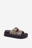 Klapki damskie Model Nilatha LS-159 zebra