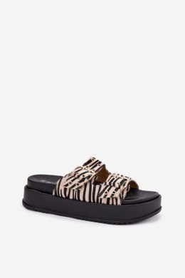 Klapki damskie Model Nilatha LS-159 zebra