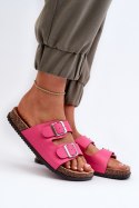 Klapki damskie Model Oliena CD228 fuksja pink