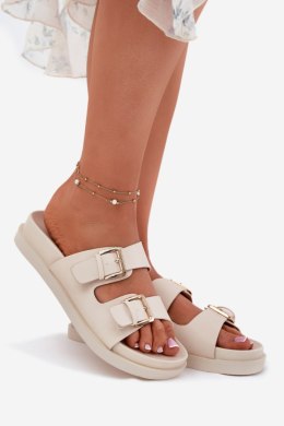Klapki damskie Model Sonarea 25SD97-8520 beżowe beige
