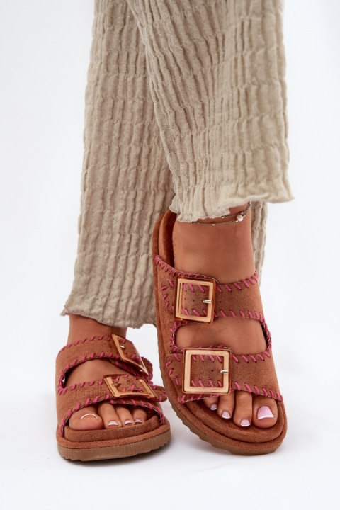 Klapki damskie Model Visley G474 Camel Klapki damskie Model Visley G474 Camel