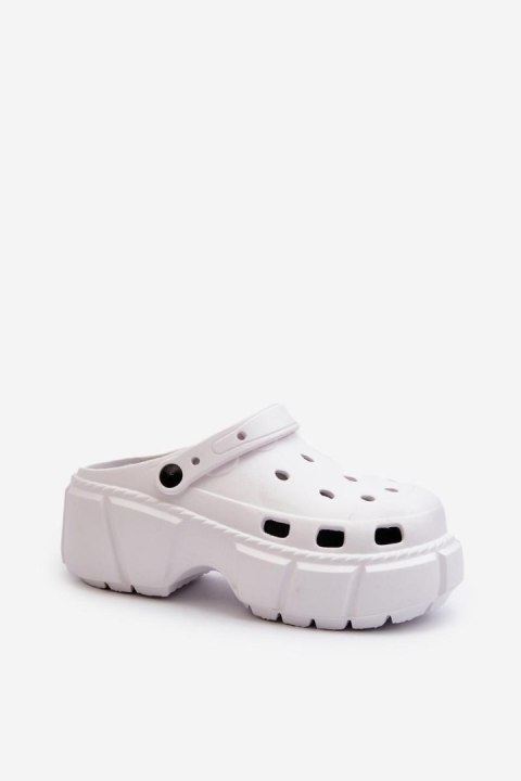 Klapki damskie Model Witima D205 białe white Klapki damskie Model Witima D205 białe white