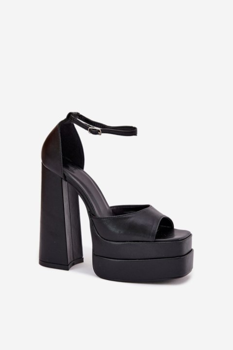 Sandały damskie Model Beloria P-1242 czarne black Sandały damskie Model Beloria P-1242 czarne black