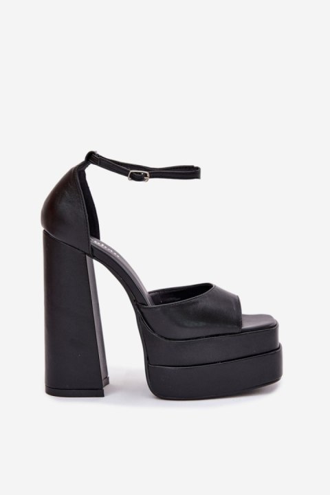 Sandały damskie Model Beloria P-1242 czarne black Sandały damskie Model Beloria P-1242 czarne black