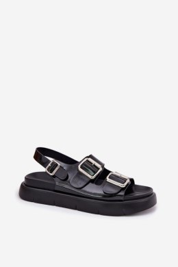 Sandały damskie skórzane Model Big Star RR274662 czarne black