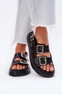 Sandały damskie skórzane Model Big Star RR274662 czarne black