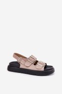 Sandały damskie skórzane Model Big Star RR274663 różowe light pink