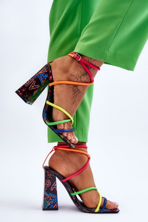 Sandały Model Josette FY2125-3 Multicolor Black - Step in style Sandały Model Josette FY2125-3 Multicolor Black - Step in style