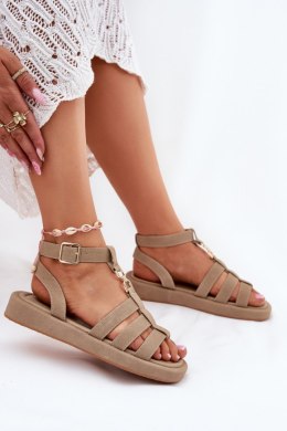 Sandały damskie Model Kartia NN615 khaki