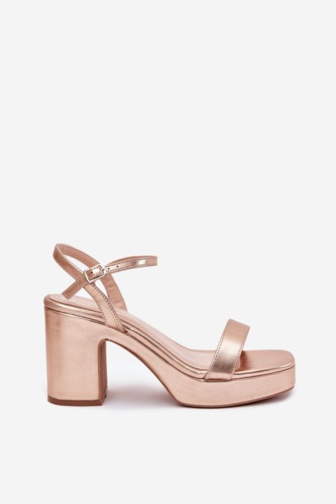 Sandały damskie Model Lillita 6896 rożowe złote pink gold Sandały damskie Model Lillita 6896 rożowe złote pink gold