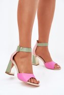 Sandały Model Rosazara 24SD35-6815 Pink/Green - Step in style