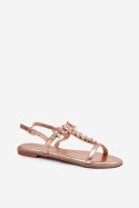 Sandały damskie Model Saane 8089 różowe złote pink gold