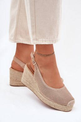 Sandały damskie Model Tulliata 5988 ciemny beżowy dark beige