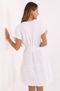 Sukienka damska muślinowa kopertowa Model MI-SK-92160.00 biała white