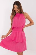 Sukienka damska muślinowa mini Model MI-SK-92166.71P fuksja pink
