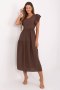 Sukienka damska letnia midi Model MI-SK-A2489.21 brązowa brown - Italy Moda