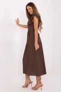 Sukienka damska letnia midi Model MI-SK-A2489.21 brązowa brown - Italy Moda