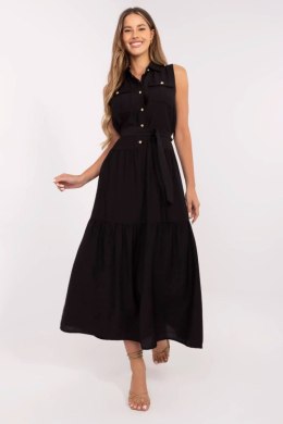 Sukienka damska maxi Model MI-SK-A5032.70P czarna black - Italy Moda