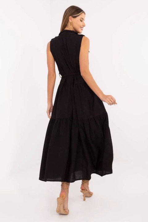 Sukienka damska maxi Model MI-SK-A5032.70P czarna black - Italy Moda Sukienka damska maxi Model MI-SK-A5032.70P czarna black - Italy Moda