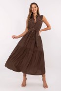 Sukienka damska maxi Model MI-SK-A5032.70P brązowa brown - Italy Moda