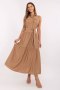 Sukienka damska maxi Model MI-SK-A5032.70P karmelowa camel - Italy Moda