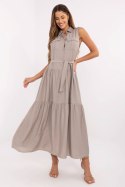 Sukienka damska maxi Model MI-SK-A5032.70P szara grey - Italy Moda